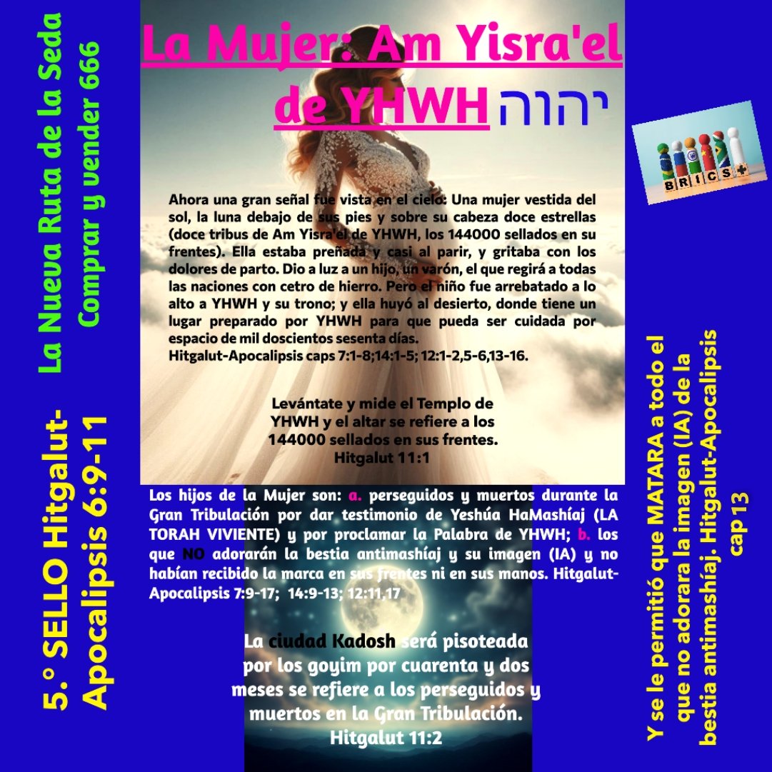 Skylinegg2626's tweet photo. Ahora una #gran #señal fue #vista en el #cielo: Una #mujer #vestida del #sol, la #luna #debajo de sus #pies y sobre su #cabeza #doce #estrellas.
#Ella estaba #preñada y casi al #parir, y #gritaba con los #dolores de #parto.
Hitgalut - Apocalipsis 12:1-2 https://t.co/zpV19WJkrG