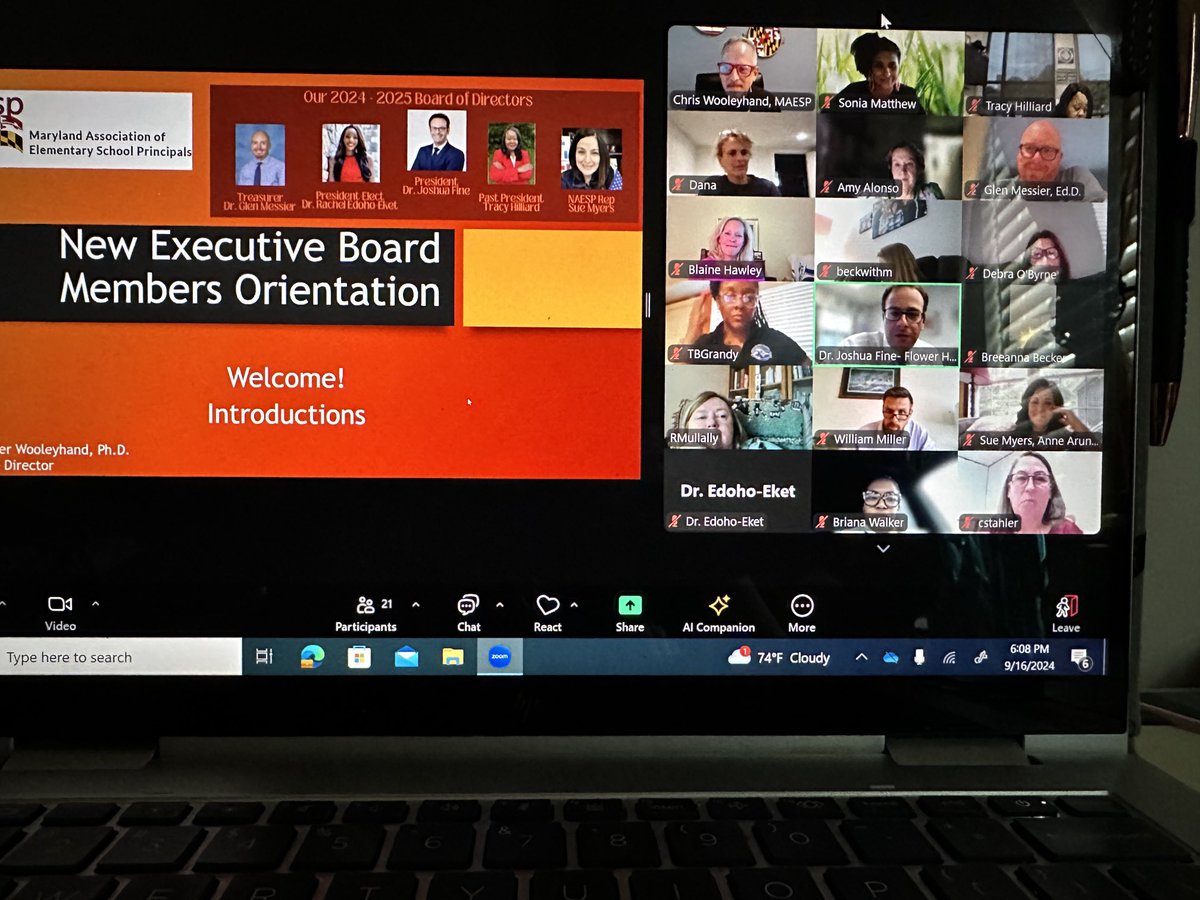 I am excited to serve on the <a href="/Maespmd/">MAESP</a> Executive Board as an AP Rep! Thank you for the warm welcome, ⁦<a href="/FinestEducator/">Dr. Joshua Fine</a>⁩! I appreciate the shoulder tap, <a href="/HeyyWalker/">Briana Walker</a>! <a href="/RachelEdohoEket/">Dr. Rachel Edoho-Eket</a> ⁦⁦<a href="/FCPS_Hilliard/">tracy hilliard</a>⁩ ⁦<a href="/Principal_Mo/">Ashley L. Moore</a>⁩ ⁦⁦<a href="/HeyDrDaniel/">Dr. Ryan Daniel</a>⁩