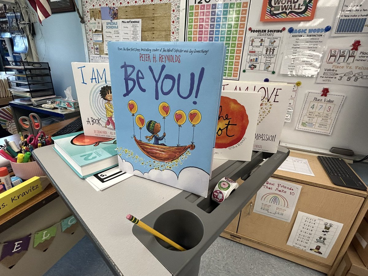 Today we celebrated International Dot Day! We took part in the live global event with author, Peter Reynolds. We did a directed drawing, listened to him read The Dot, designed our own unique “dots”, and brainstormed positive words/phrases to “make our mark!” ✨ @peterhreynolds