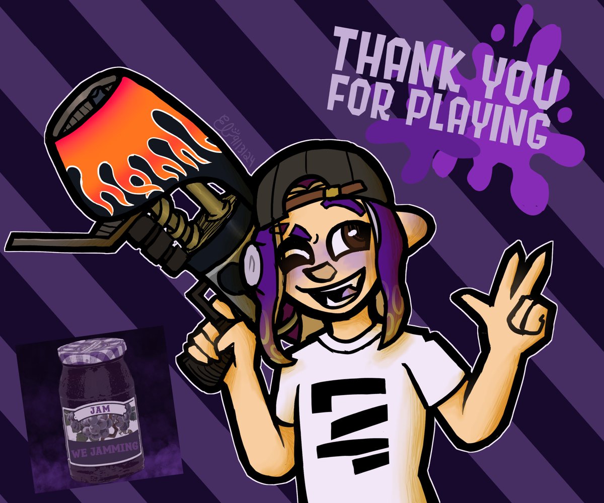 JAM_Spl's tweet photo. Hey all, @ThatGuyFinn_ here (aka the cool guy who runs this account). Due to recent lack of enjoyment playing splatoon, I am stepping down from JAM on the best of terms. I will still be active in the community, just not playing competitively... for now... #JAMSWEEP💜 https://t.co/XzGgarzzOP