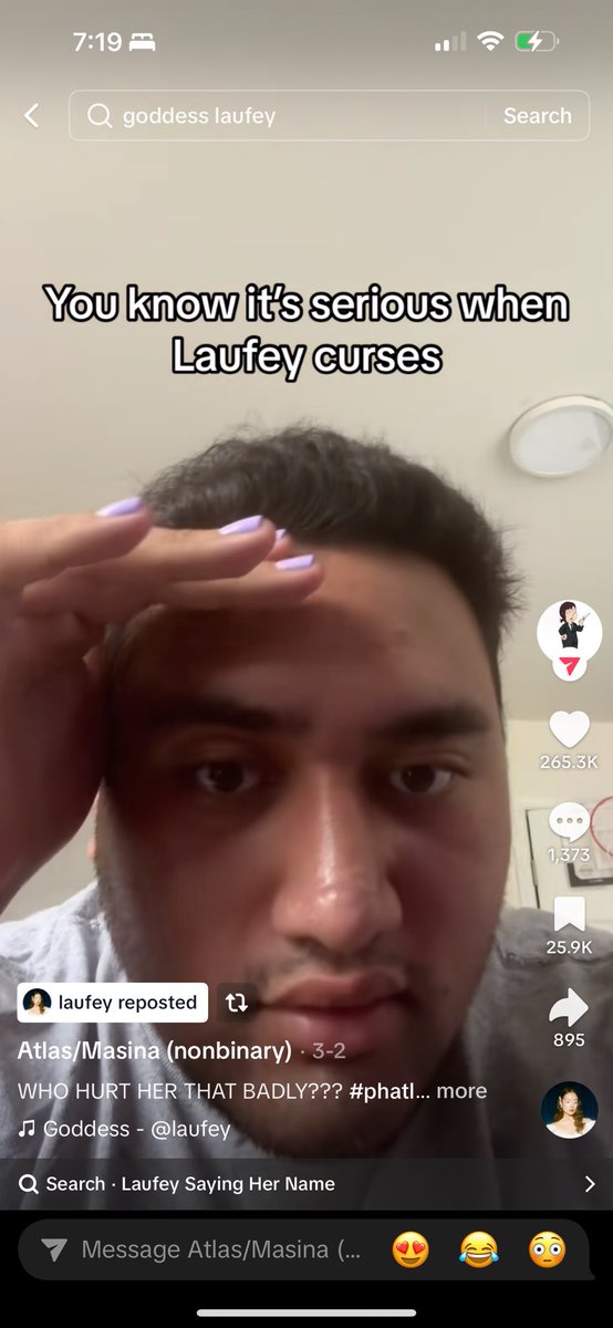 Laufey reposting on TikTok