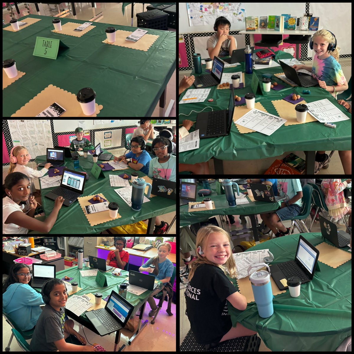 Students “sipped” on book club novels today during Starbooks Café as a fun preview for our next unit! #MasonMomentum #MIStrong