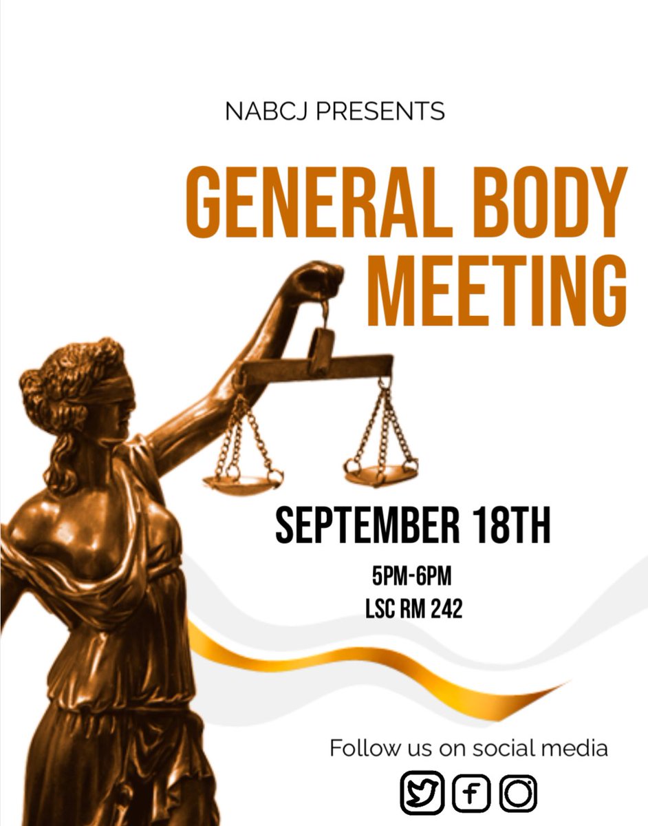 NABCJ Wednesdays are backkkkk🥳 come join us for our FIRST meeting of the semester!! Yall don’t wanna miss this 🙂‍↔️