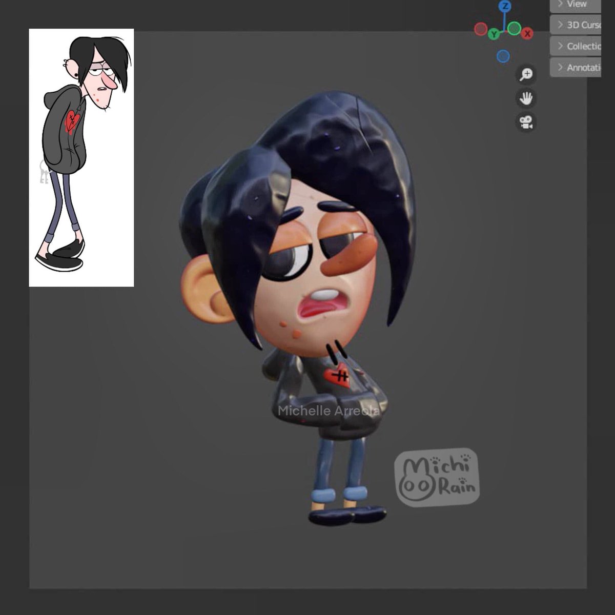 RainMichi's tweet image. #wip #robbie 💔 #gravityfalls 

I started watching the Gravity Falls again📚⚠️🎩