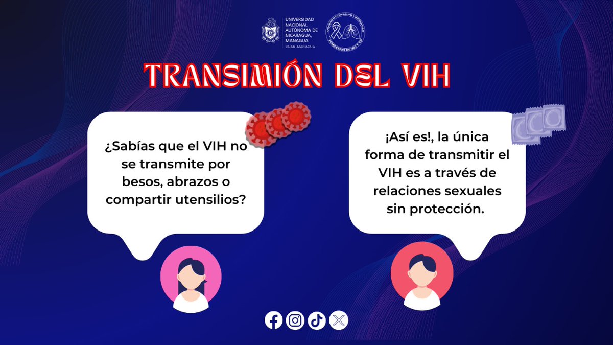 🛡Protege tu salud🛡

Recuerda que la única manera de transmisión es a través de relaciones sexuales sin protección o el contacto de fluidos infectados. ¡Elimina mitos del #VIH !

📍Escríbenos para recibir mayor información 

#Prevención #saludsexual