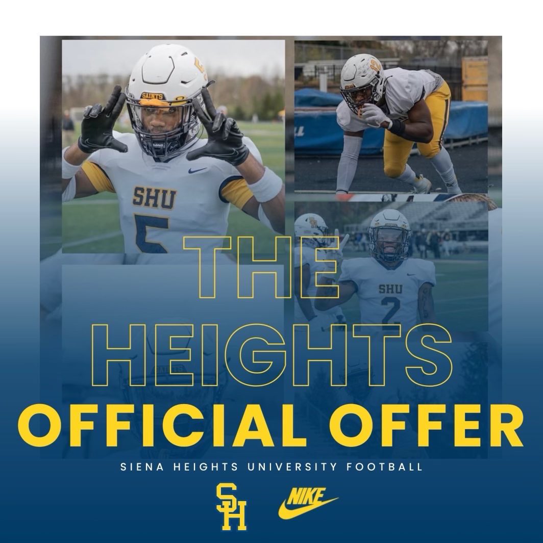 Israel Moore (@israelmoore_1) on Twitter photo Very blessed to receive my first offer from Siena Heights!! <a href="/coachhughy/">Jwain Hughes</a> <a href="/FootballFindlay/">FINDLAY FOOTBALL</a> Very blessed to receive my first offer from Siena Heights!! <a href="/coachhughy/">Jwain Hughes</a> <a href="/FootballFindlay/">FINDLAY FOOTBALL</a>