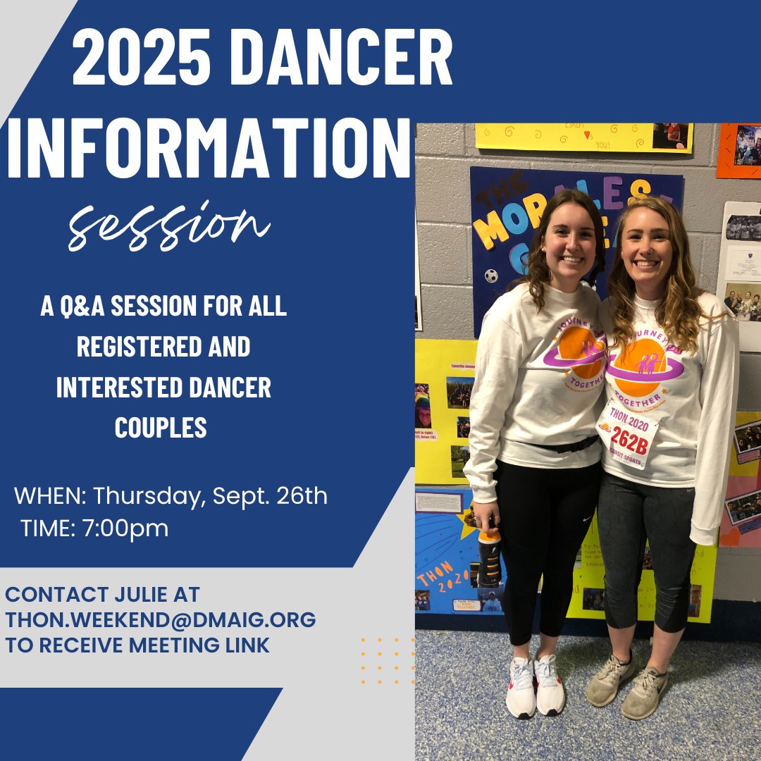 THON Alumni (@dmaig) on Twitter photo This will be held on Thursday, September 26th at 7pm!
Please reach out to Julie Henry, THON Weekend Events Director at thon.weekend@dmaig.org if you are interested in attending so you can receive a meeting link!
If you’re interested in dancing, you don’t want to miss this! This will be held on Thursday, September 26th at 7pm!
Please reach out to Julie Henry, THON Weekend Events Director at thon.weekend@dmaig.org if you are interested in attending so you can receive a meeting link!
If you’re interested in dancing, you don’t want to miss this!