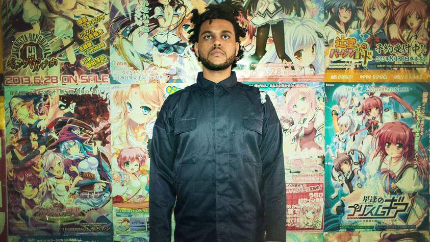LadPsycho's tweet photo. Not surprising that The Weeknd makes gooner ass music. Look at this man standing with eroges behind him. He proud of that shit. https://t.co/j1fz28uFS6