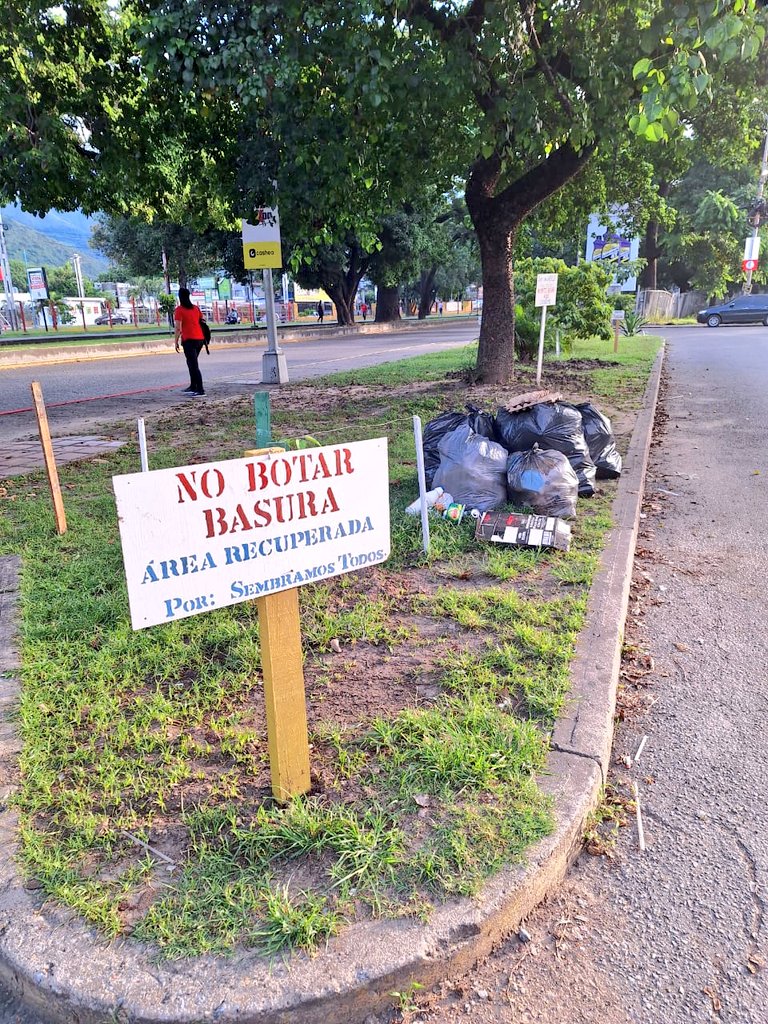 sembramostodos's tweet photo. El sábado pasado nuestro equipo hizo mantenimiento a la #BioIsla de Andrés Bello, hoy amaneció repleta de basura.
Irrespeto, indolencia y falta de escrúpulos juntos en esta desdeñable acción, ¡Total repudio!
Sres @AlcDeGirardot, exigimos sanciones para los responsables. https://t.co/ExZie7hqxl