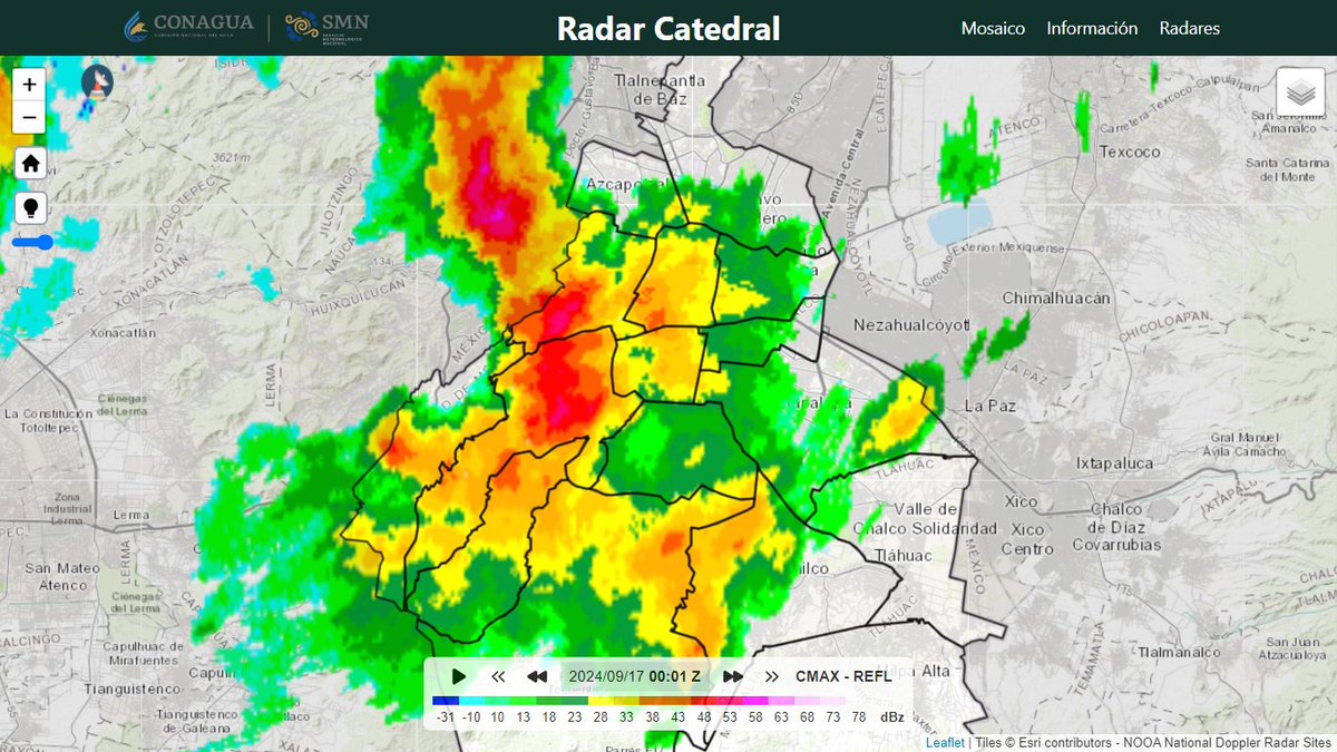#ALERTA 🚨 | Ahora se registra #Lluvia al PONIENTE de #CDMX - #EDOMÉX. ⛈️

Intensidad: INTENSA 🟣 - FUERTE 🔴.

🚨 #Lluvia en #Naucalpan, #MiguelHidalgo, #ÁlvaroObregón, #Cuajimalpa, #MagdalenaContreras, #Tlalpan, #Cuauhtémoc y #BenitoJuárez. ⛈️