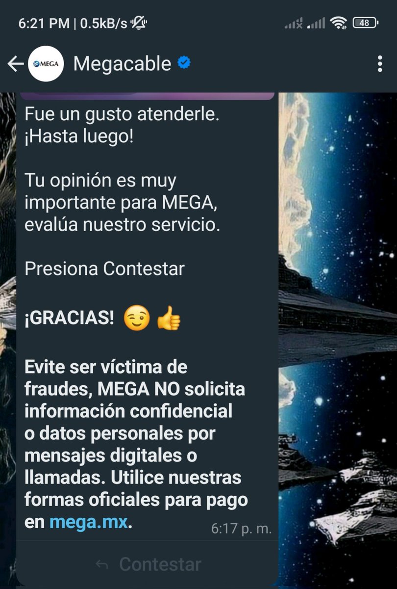 Que ridícula la empresa de <a href="/Megacable/">Megacable</a> no te atienden y te dicen que fue un gusto atenderte los bots los tienen configurados pensando que uno es idiota o qué