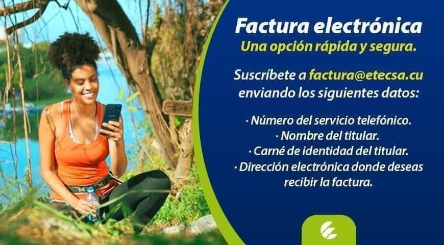 Suscríbete a 📧 factura@etecsa.cu para recibir cada mes el importe a pagar de tu #FacturaTelefónica