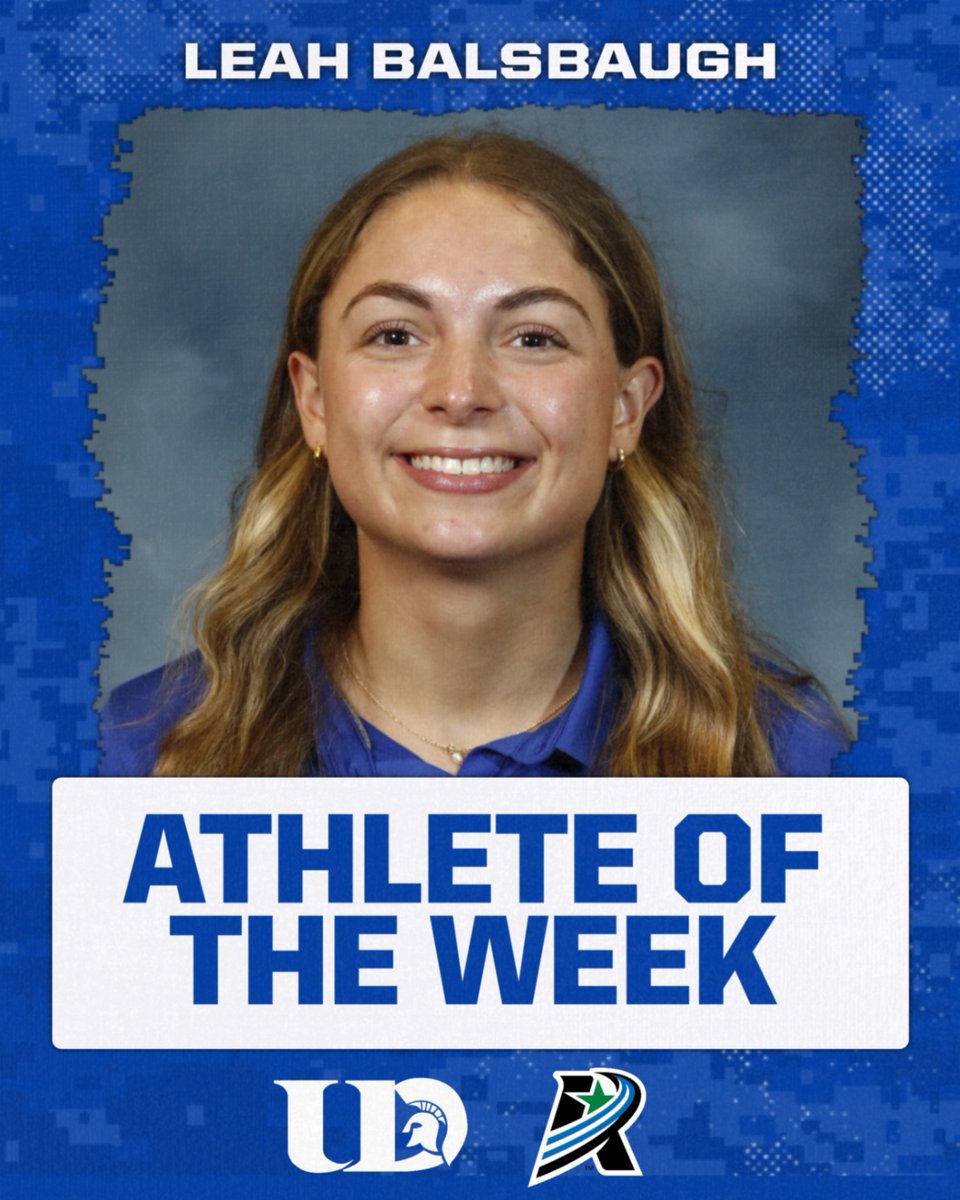 🚨 ATHLETE OF THE WEEK 🚨

Congratulations to Leah Balsbaugh for earning athlete of the week! Leah shot rounds of 77-76 to shoot a total of 153 to tie for 18th out of 124 players!

udspartans.com/news/2024/9/15…