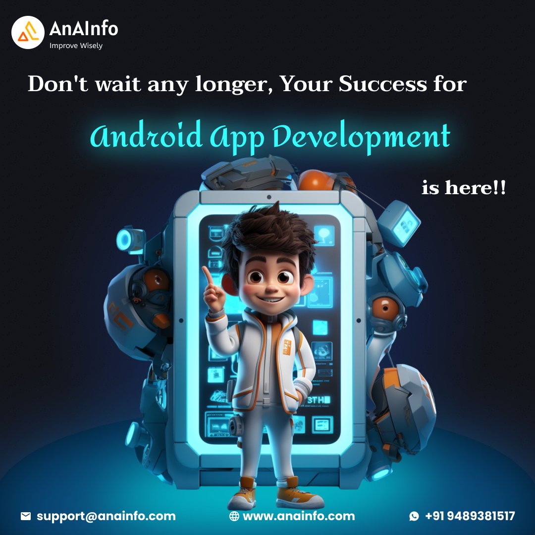 Anainfopvtltd's tweet image. Tap into success with a #customAndroidapp! 📱
With AnA Info's expert #Androidappdevelopment services, your business will shine in the mobile world.
🚀 Our proven track record guarantees you a feature-rich, user-friendly app that stands out.
#appdevelopment #italy #usa #spain