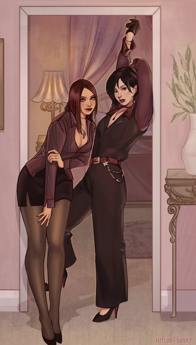 hyyluv's tweet photo. I kinda wanna kiss your girlfriend, if you don't mind 💋

Collab with the wonderful @guiiay !🎀

#Claireada #ClaireRedfield #AdaWong https://t.co/0Eox9Tn8t7