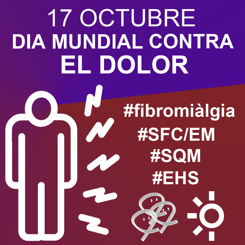 #DiaMundialContraelDolor
#DiaContraDolor
#DiaDolor
#DOLOR
#DolorCrònic
#complexitat #severitat #DecisionsCompartides
#fibromiàlgia #SFCem #SQM #EHS #SSC 
#reconeixement #recerca #solidaritat
#VISIBILITAT
