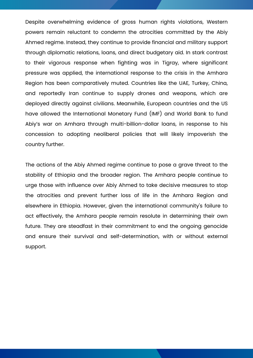 AAA_Amhara's tweet photo. ⚡️📢#REPORT: Thousands of Amhara Civilians Killed as Global Powers Turn a Blind Eye or Back the Abiy Ahmed Regime’s Genocidal Campaign

https://t.co/PM6o30x70G https://t.co/0i26KioUNw