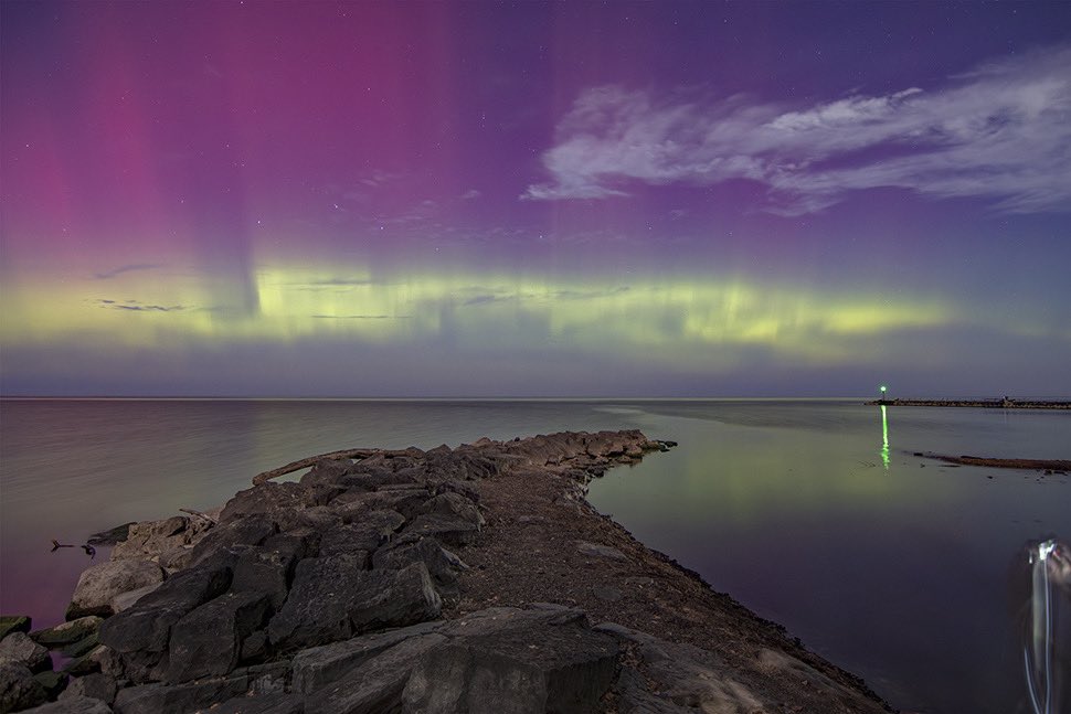 Aurora over Webster Park pier last night! Visible by eye! A great group of individuals present to enjoy the show.
<a href="/wxbywilliams/">Kevin Williams</a> <a href="/wnywxguy/">Josh Nichols</a> <a href="/john_kucko/">John Kucko</a> <a href="/scotthetsko/">𝕊ℂ𝕆𝕋𝕋 ℍ𝔼𝕋𝕊𝕂𝕆</a> <a href="/EricSnitilWx/">Eric Snitil</a> <a href="/WHEC_SPensgen/">Stacey Pensgen</a> <a href="/AccuAstronomy/">AccuWeather Astronomy</a> <a href="/WeatherNation/">WeatherNation</a> <a href="/Aurora_Alerts/">Aurora_Alerts</a> <a href="/astronomy/">[ Astronomy News ]</a> <a href="/JamesGilbertWX/">James Gilbert</a>
