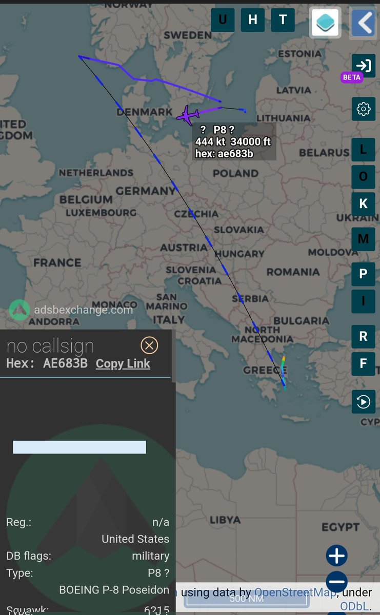 sipjack1776's tweet photo. USN P8
#AE683B
Out of Sykia working over the Baltic Sea region https://t.co/V2GxO3Qawv