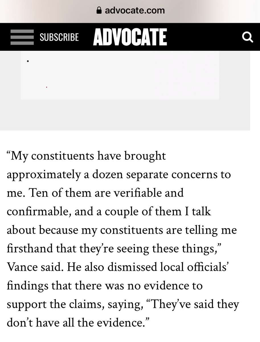 Roberts175's tweet photo. @jodi0406 @MelechThomas Vance didn’t admit to lying. He admitted to sharing [some] unconfirmed stories his constituents have brought to him.

The media spreads lies &amp; 
unconfirmed stories that hurt his constituents. He spreads [some] unconfirmed stories that help his constituents.

Who’s lying? https://t.co/l4by0neEYH