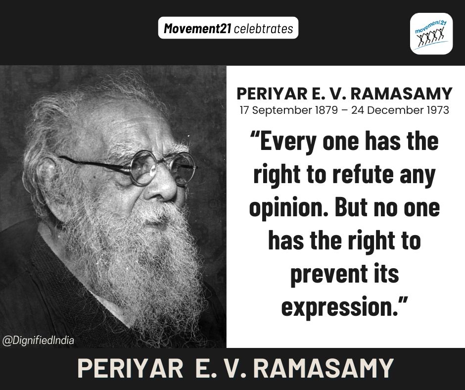 Periyar's vision lives on: Empowering minds, shaping futures!

#Periyar_17Sep