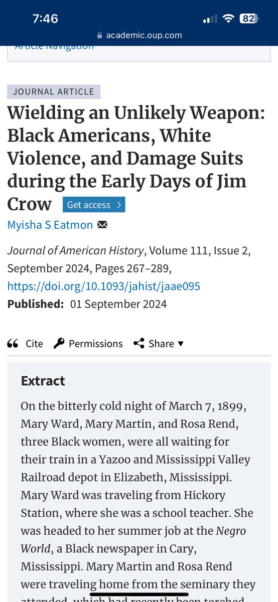 Dr. Myisha S. Eatmon (@drmyishaseatmon) on Twitter photo We are live <a href="/thejamhistory/">Journal of American History</a>! First solo authored article in THE journal in my field. It’s lit. Lehgo! We are live <a href="/thejamhistory/">Journal of American History</a>! First solo authored article in THE journal in my field. It’s lit. Lehgo!