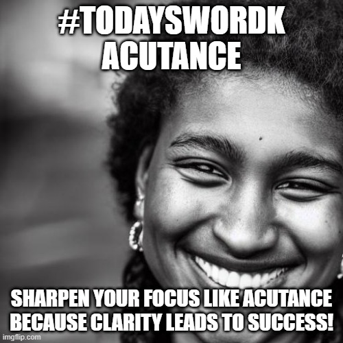 TheGuySmiling's tweet image. #TodaysWord
Acutance measures how sharp or detailed an image appears in photography.

Like the &quot;crispness&quot; of a photo.

#SharpFocus 🔍
#CrispGoals 💪
#ClearVision 👁
#DetailDriven 🎯