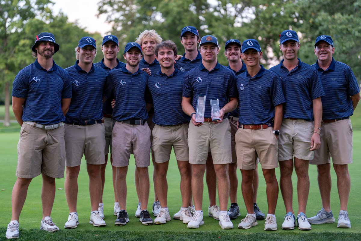 jcusports's tweet photo. MGOLF: Blue Streaks win Donald Ross Invite by a significant margin, as Daniel Donahue finishes it off with a dramatic playoff victory for medalist honors ⛳️

📰 https://t.co/dv5kh5szwH https://t.co/3LOpcZ7CI5