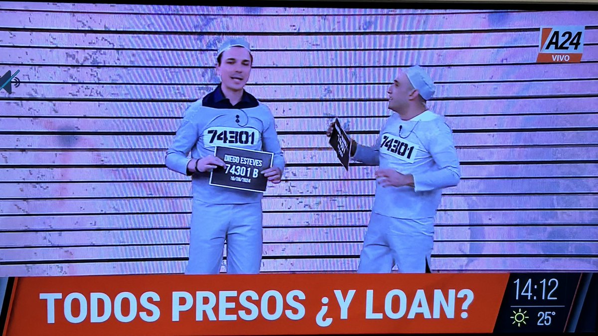 MIRÁ A ESTOS 2 PELOTUDOS EN A24!!!!! Que país generoso! Payasos. (Sin ofender a los payasos de profesión!) 
#tvbasura #periodismo