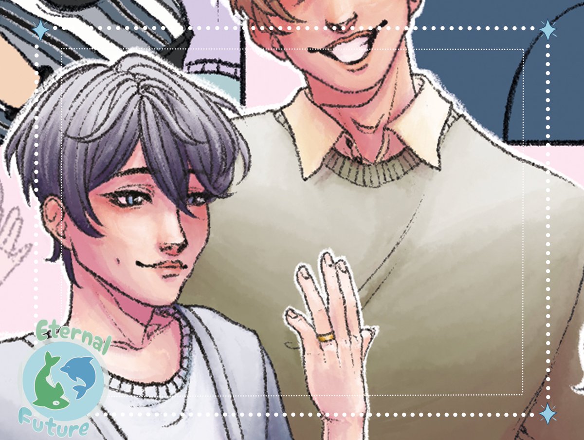 makoharuzine's tweet photo. 🌊🎨 CONTRIBUTOR PREVIEW 🖌️🌊 

Page art by artist tsubasajack (insta)! (@tsubasajack_) 💍💚💙

Preorders for our MakoHaru fanzine “Eternal Future” open September 18! 👀 https://t.co/Df41FfkeO8