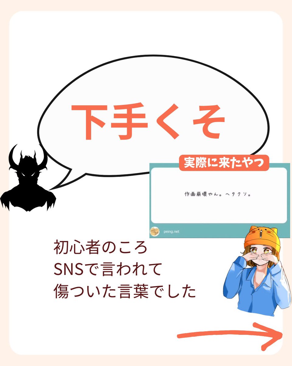下手くそと言われた結果 1/3 