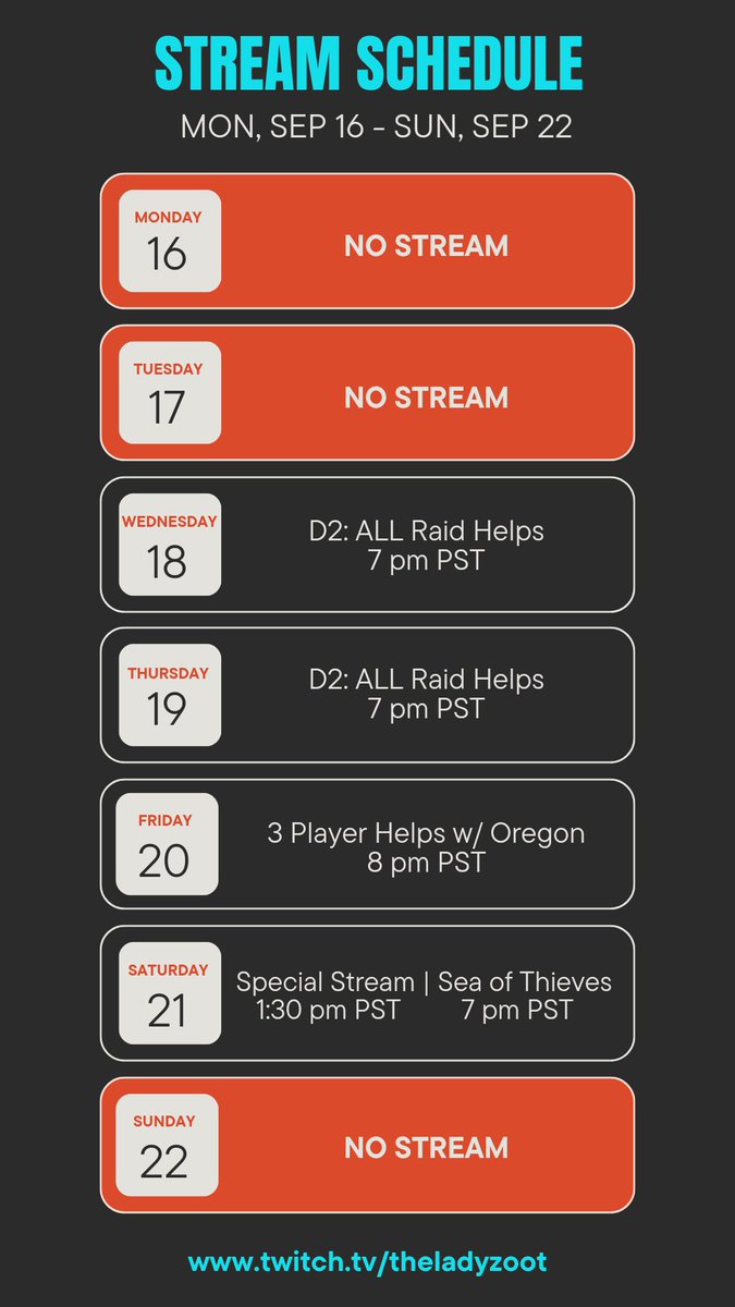 New schedule for the week! Hope to see you all there!!! ❤️