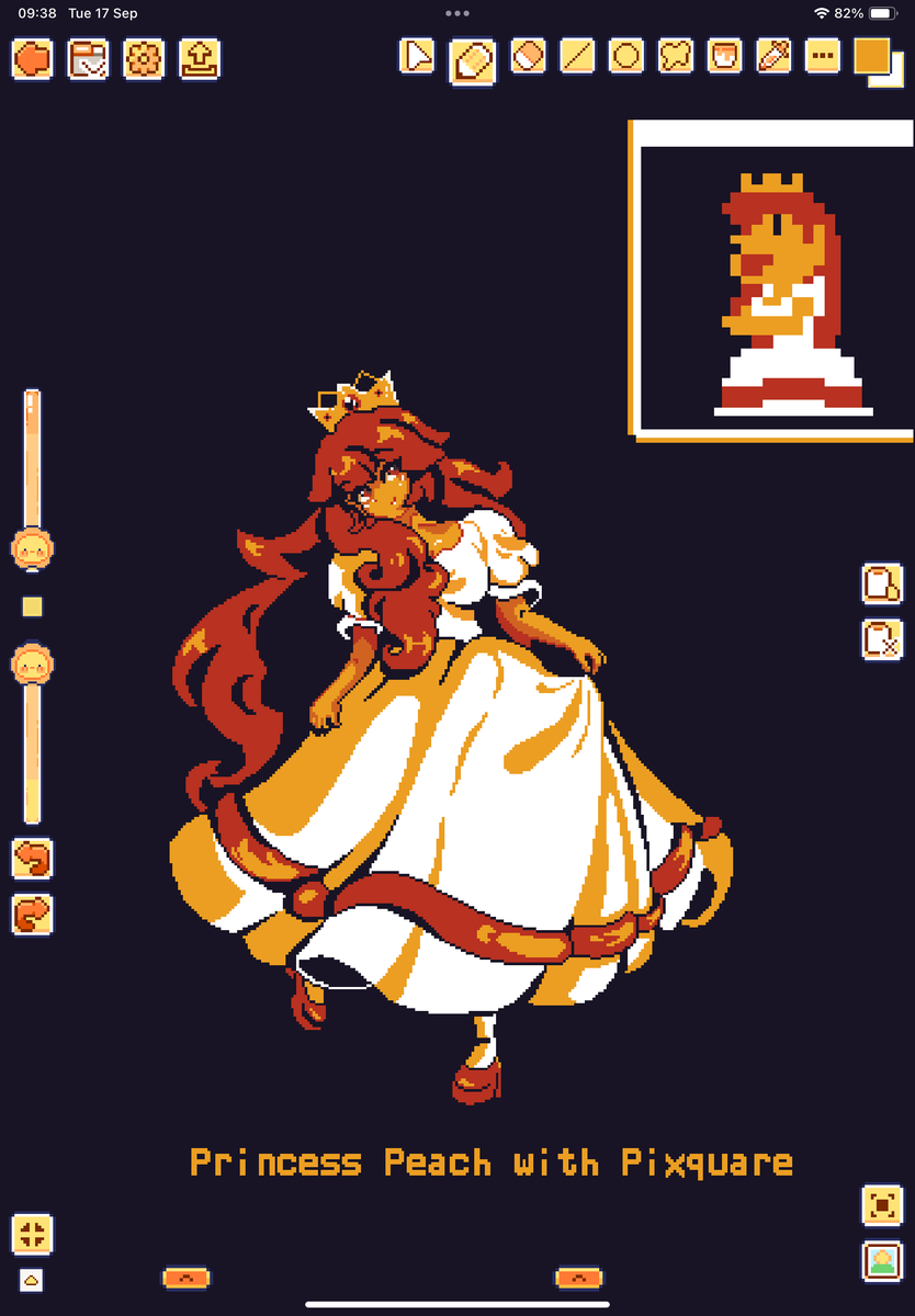 NES Peach Redraw with Pixquare app 🍑👑 #pixelart #pixquare #nes