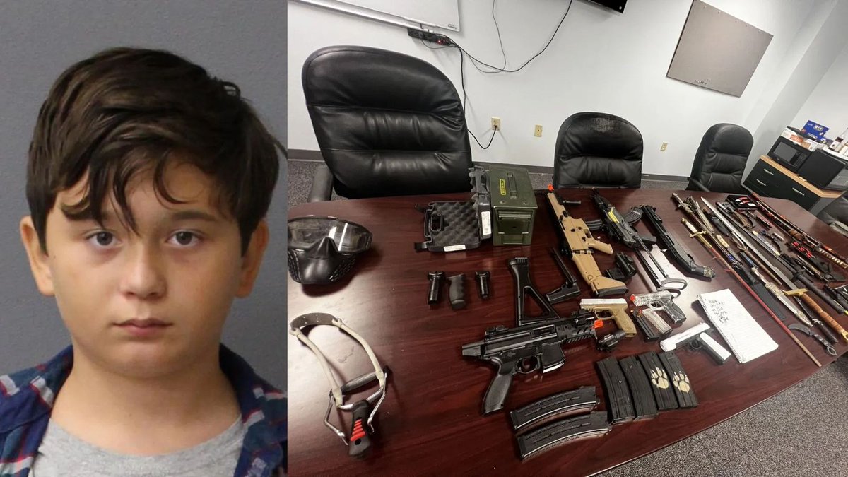 MarioNawfal's tweet photo. 🚨🇺🇸 FLORIDA 11-YEAR-OLD CHARGED WITH FELONY AFTER THREATENING MASS SHOOTING

An 11-year-old in Port Orange, Florida, was charged with a felony after threatening a mass shooting at two middle schools. 

The student, who had a list of targets, claimed it was a joke. 

Detectives found Airsoft rifles, knives, and a list of students' names at the juvenile’s home. 

The arrest followed an anonymous tip and a FaceTime call where the student showed weapons. 

Volusia County Sheriff Michael Chitwood warned parents to control their children or face consequences.

Source: CNN
Media Source: WVSN -7 News Miami