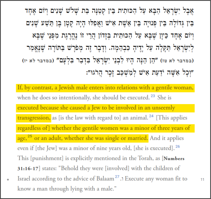 Orphapayi's tweet photo. @Malcolm_XY_ You heard right. It's from the Talmud. A Jew is allowed to marry a 3 year old.

If a gentile women make a jew sin by having intercourse with each other, then the girl must be killed, even if she is a minor or an adult. https://t.co/iQlZ9jh2Ta