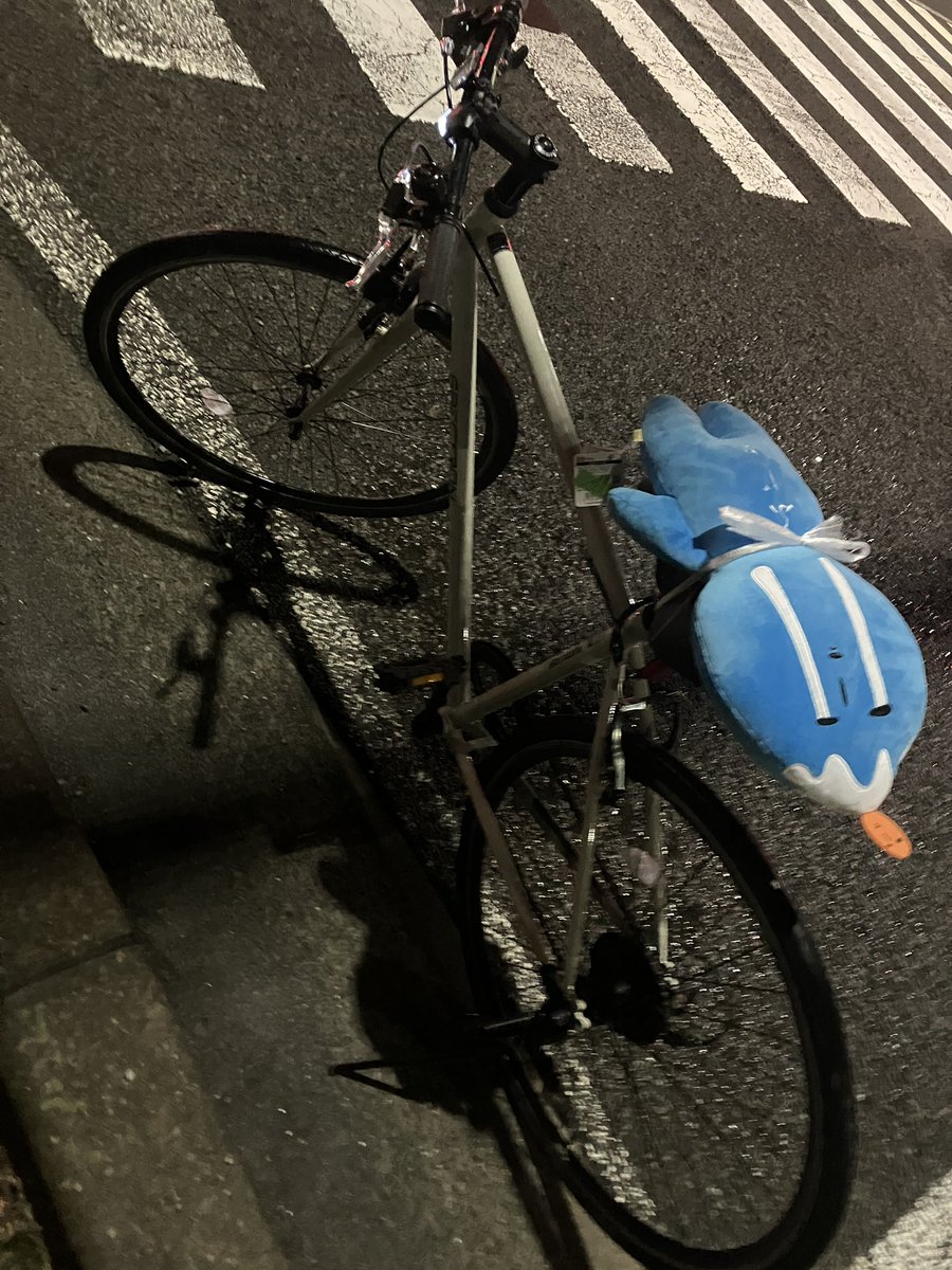 kwhtcst's tweet photo. あと自転車で旅するのは時間決まってないほうがいい。急ぐとしんどいだけだった。
まだ終わってないけど…

富士山で買って帰ったふじお。
相棒連れてく！って買ってみんなで写真撮って、カバンから顔出してうっきうきで出発したけど、ケツ痛すぎて自転車のサドルにくくりつけられることになった。 https://t.co/QMRC0QllPd