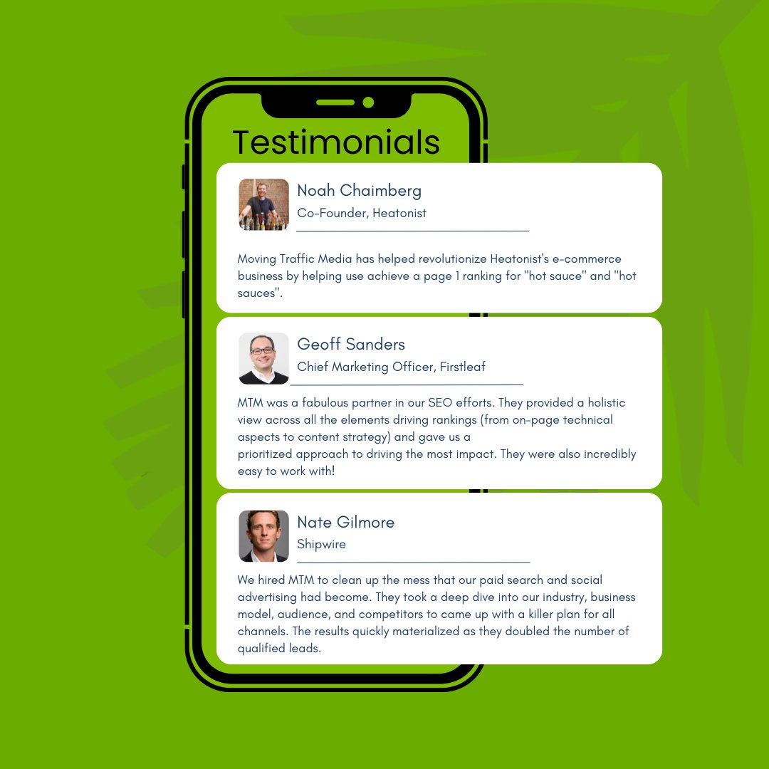 Results speak at Moving Traffic Media. 🚀 We deliver measurable success in SEO and PPC. Want proof? Check our client stories! Ready to grow? DM us or comment to elevate your digital marketing.

👉 Learn more: movingtrafficmedia.com/services/

#DigitalMarketing #SEO #PPC #ClientSuccess