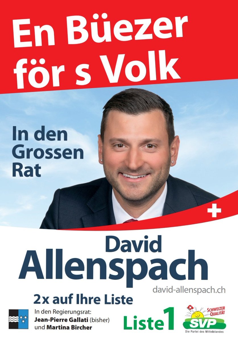 Grossratswahlen 2024 (Bezirk Bremgarten)

Dafür setze ich mich ein:
▪︎ Sicherheit der Bürgerinnen und Bürger
▪︎ Gegen die masslose Zuwanderung
▪︎ Eine harte, aber faire Einbürgerung
▪︎ Gegen Steuererhöhungen und neue Steuern
#Schweiz #aargau #Politik #svp