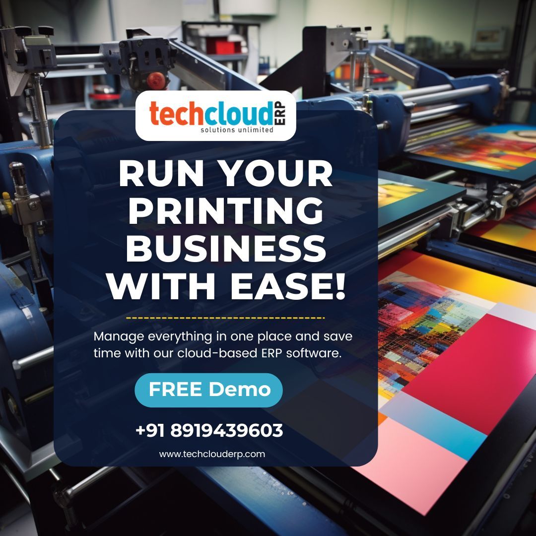 TechCloudERP's tweet photo. Run your printing business effortlessly with our cloud-based ERP.
#techclouderp #ERPForPrintingIndustry #PrintingSolutions #xpost #viralpost #latestpost #hyderabad #PrintIndustryTech #PrintERP #Industry40 #PrintManagement #PrintingAutomation #PrintingTechnology #PrintSoftware https://t.co/jbDp021dpw