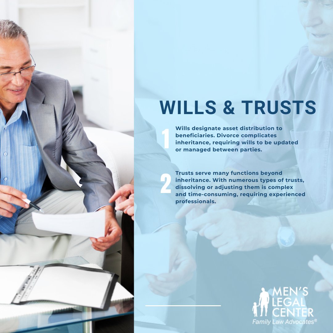 MensLegal's tweet photo. Facing divorce with concerns about wills or trusts complicating property division? Protect your legal rights with expert help from San Diego wills and trusts attorneys at Men’s Legal Center. Contact us today to schedule your initial consultation. ⚖️ https://t.co/sQbVBg0g2t