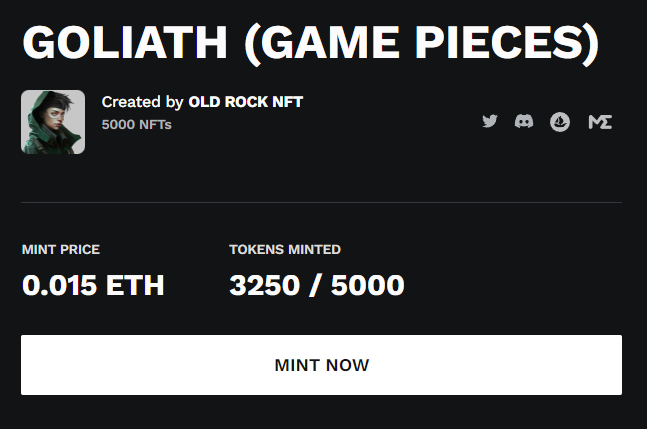 Lot of mints today.....You are running out of chances for a Mystic. There are 9 left. You WANT one.
launchpad.heymint.xyz/mint/goliath