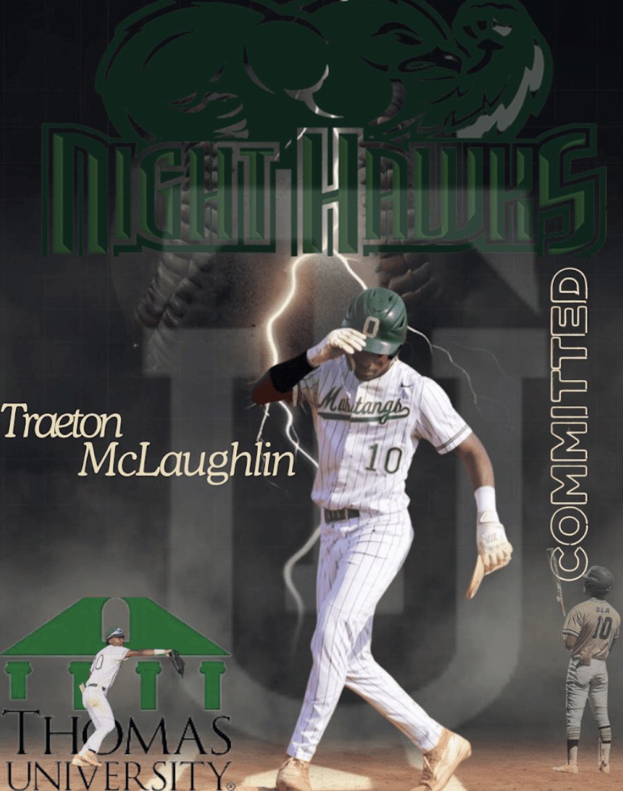 Extremely blessed to further my academic and athletic career at Thomas University. Huge thanks to the Thomas University coaching staff for this amazing opportunity. Go NightHawks!! <a href="/TU_BSBL/">Thomas University Baseball</a> <a href="/fleedog28/">Tom Fleenor</a> <a href="/CoachTChristman/">Tim Christman</a> <a href="/olabaseball1/">Olabaseball1</a>