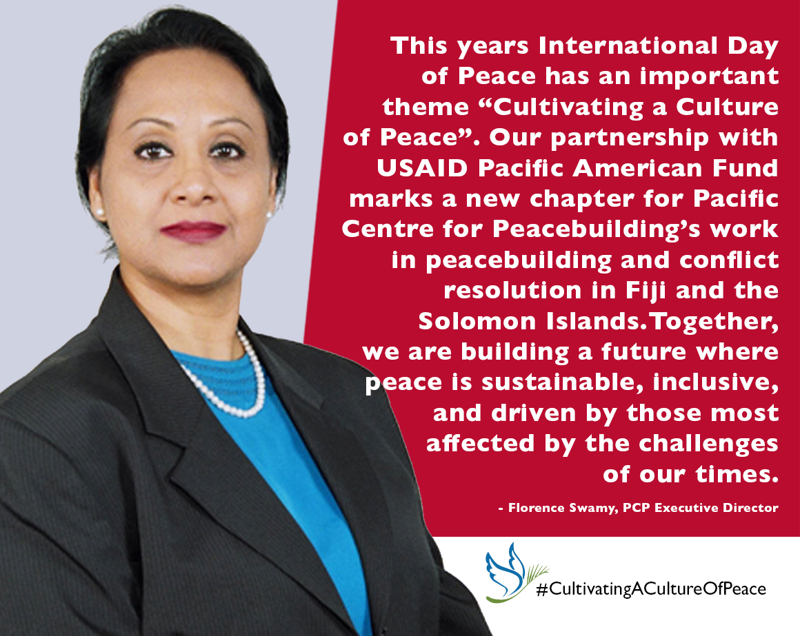 On #PeaceDay2024, we’re excited to announce Pacific Centre for Peacebuilding's partnership with <a href="/USAID/">USAID</a> #PacificAmericanFund! Together, they’ll be empowering women in Fiji &amp; Solomon Islands to lead in conflict prevention and climate resilience. #CultivatingACultureOfPeace