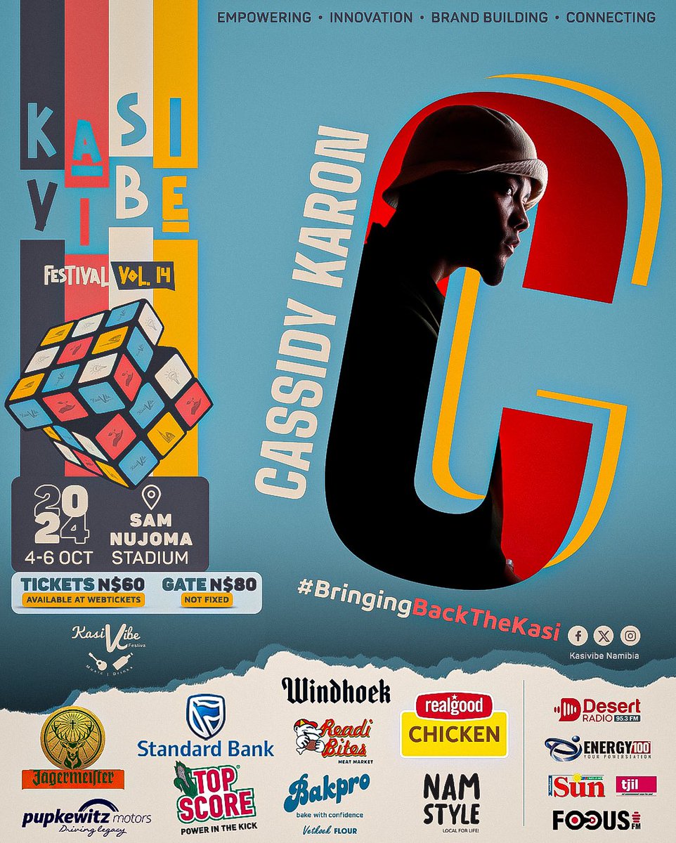 Catch <a href="/CassidyKaron/">KRAGBOXMAFIA</a> at  #KVF24 #kasivibefestivalvol14🥁🎪🤹🏾‍♀️🤽🏾‍♂️🍻🕺🏾
Economical &amp; Social Gathering focusing on •Empowering •Connecting •Brand Building •Innovation
4th October to 6th October at 📍Sam Nujoma Stadium 
Get your tickets now from Webtickets

🖼️ artwork by  <a href="/Dinholazo/">Adolf</a>