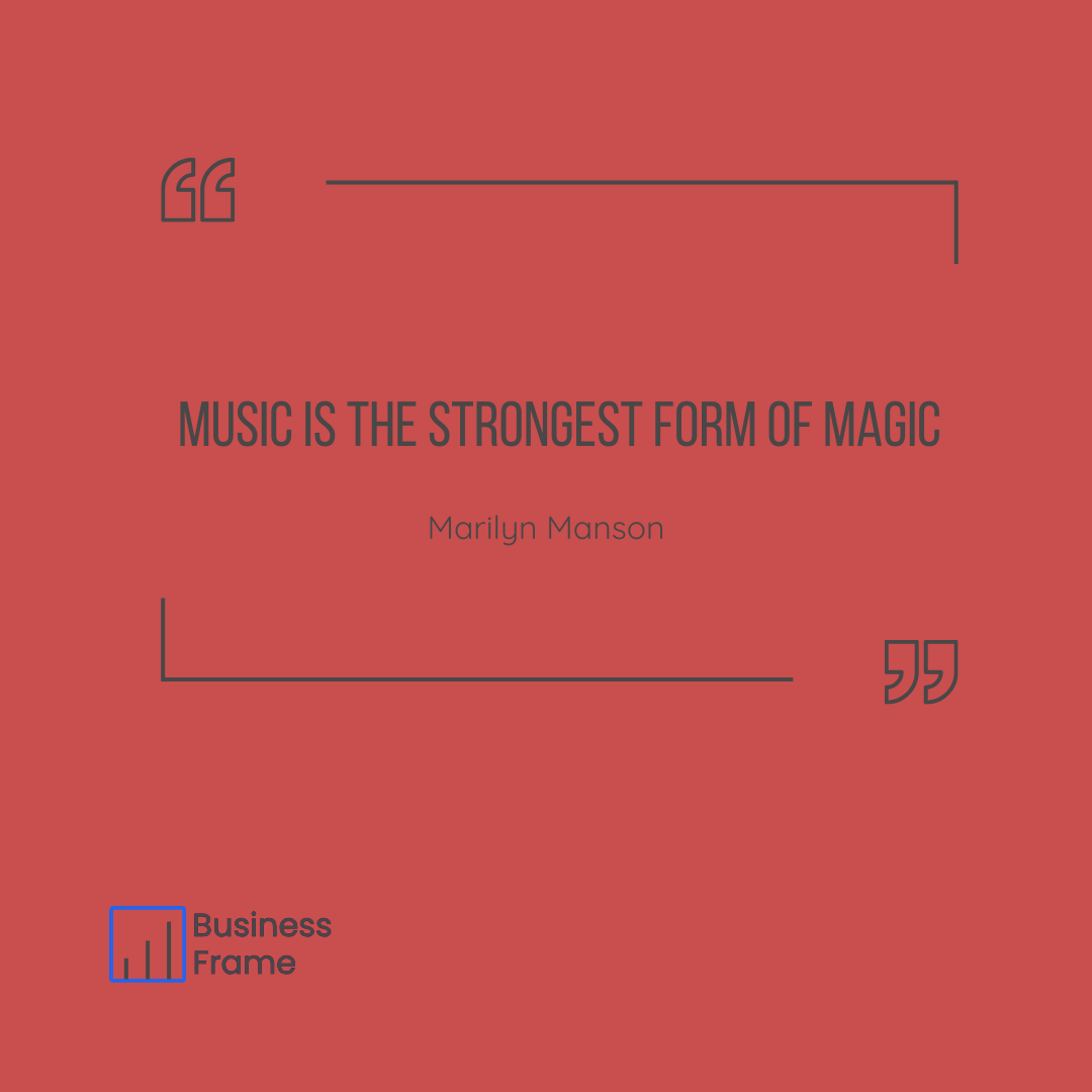 businessframe's tweet photo. "Music is the strongest form of magic.” ~ Marilyn Manson https://t.co/qd4NLbCA52