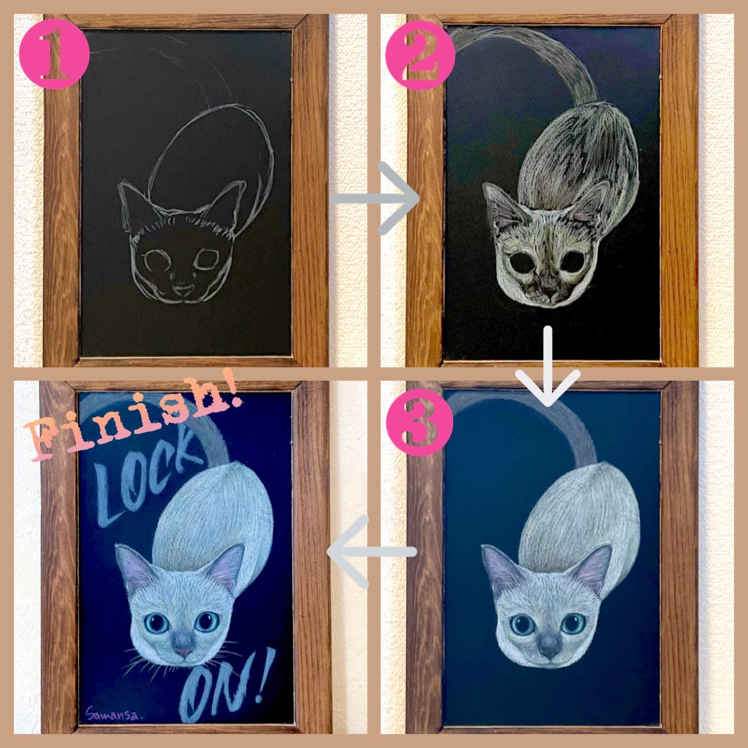 samansa05290201's tweet image. ♡今日の猫あるある♡
『ロックオン❣️』
#シャム猫
#siamese
#lockon 
#黒板アート
時々つぶやくよ
#猫 あるある
#犬 あるある
#blackboardart 🎨
#cat 🐈and #dog 🐕
#icanrelate 😄