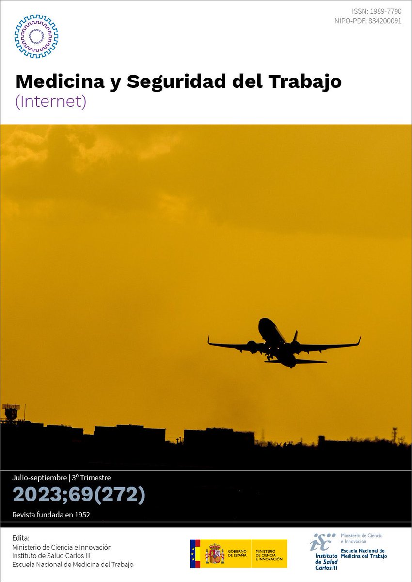 scielospain's tweet photo. “Medicina y Seguridad del Trabajo” actualizada revista disponible en SciELO @BNCSisciii https://t.co/ZABTDT3Sf1
Publicación de Instituto de Salud Carlos III @SaludISCIII de la
Escuela Nacional de Medicina del Trabajo #ENMT https://t.co/UG3vVtHYHb
#SaludLaboral #SGITCMR https://t.co/GPYVVYnOQQ