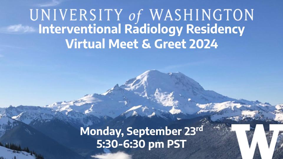 Kara Fitzgerald, MD (@kmfitzmd) on Twitter photo <a href="/UofWa_IR/">University of Washington IR Residency</a> Meet & Greet will be next week, Monday September 23rd at 5:30pm PST!!
Register to join us! washington.zoom.us/meeting/registā¦
#IRadRes #IRAD <a href="/UWRadiology/">UW Radiology</a> <a href="/UW_RadRes/">UW Radiology Residency</a> <a href="/SIRRFS/">SIR RFS</a> <a href="/UofWa_IR/">University of Washington IR Residency</a> Meet & Greet will be next week, Monday September 23rd at 5:30pm PST!!
Register to join us! washington.zoom.us/meeting/registā¦
#IRadRes #IRAD <a href="/UWRadiology/">UW Radiology</a> <a href="/UW_RadRes/">UW Radiology Residency</a> <a href="/SIRRFS/">SIR RFS</a>