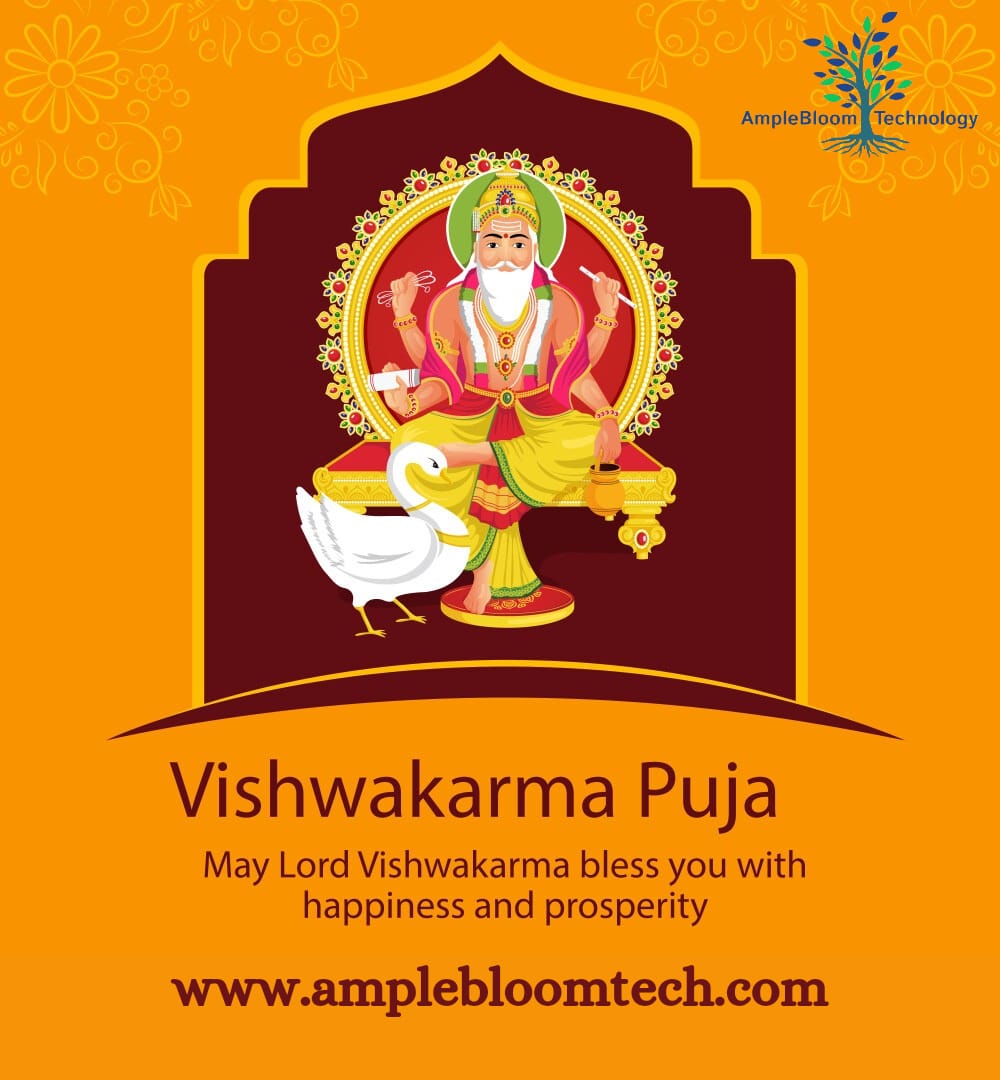 amplebloomtech's tweet photo. Celebrating the divine architect, Lord Viswakarma, who designed the heavens &amp; earth.May his blessings bring creativity, innovation &amp; prosperity to all. Let’s honor the craftsman within us &amp; create with devotion. Happy Viswakarma Puja to everyone!

#ViswakarmaPuja #DivineArchitect https://t.co/LOU1tVHHCz