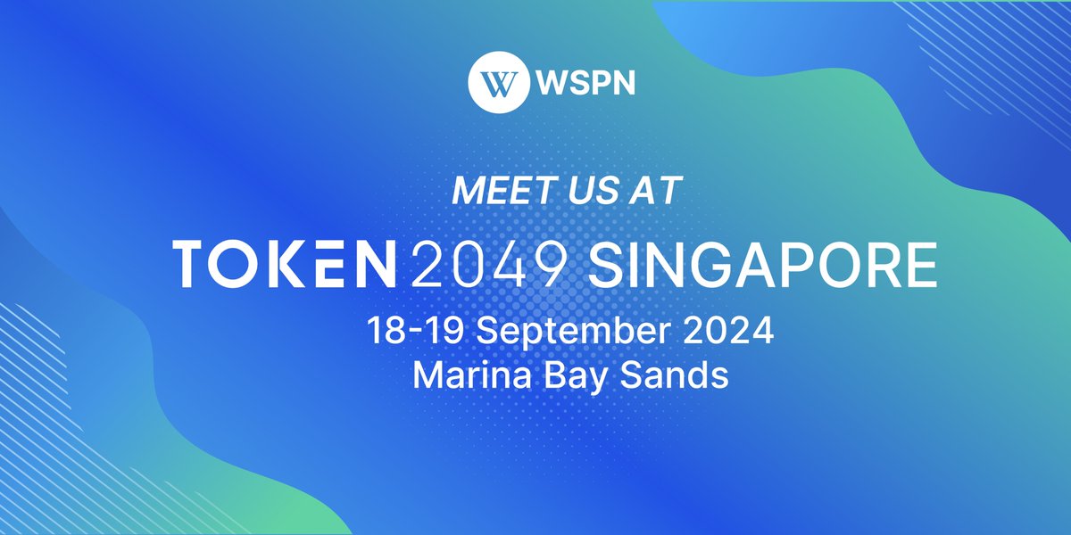 WSPNpayment's tweet photo. 🚀 WSPN is taking over @token2049 Singapore! 🚀 Don't miss out on our exciting presence:

🦄 Visit us at Booth P98, Level 4 (Sep 18-19), connect with our team and explore the future of stablecoins!

🎙️ Catch our CEO's game-changing talk: "Stablecoin 2.0: Reshaping the Future of Finance"
📅 Sep 19, 10:30AM

Be part of the stablecoin revolution! See you there! 💰✨

#WSPN #TOKEN2049 #WSPN $WUSD #StablecoinInnovation #StableRise2024